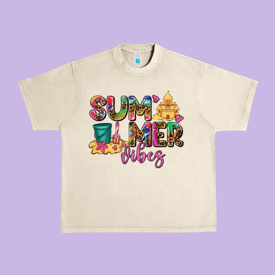 Summer Vibes Urban Heavy Tee Designed By Adodesignshop