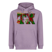 Lavender Christmas Texas With Deer Heavyweight Hoodie - BundleAndBundleShop