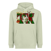Matcha Christmas Texas With Deer Heavyweight Hoodie - BundleAndBundleShop