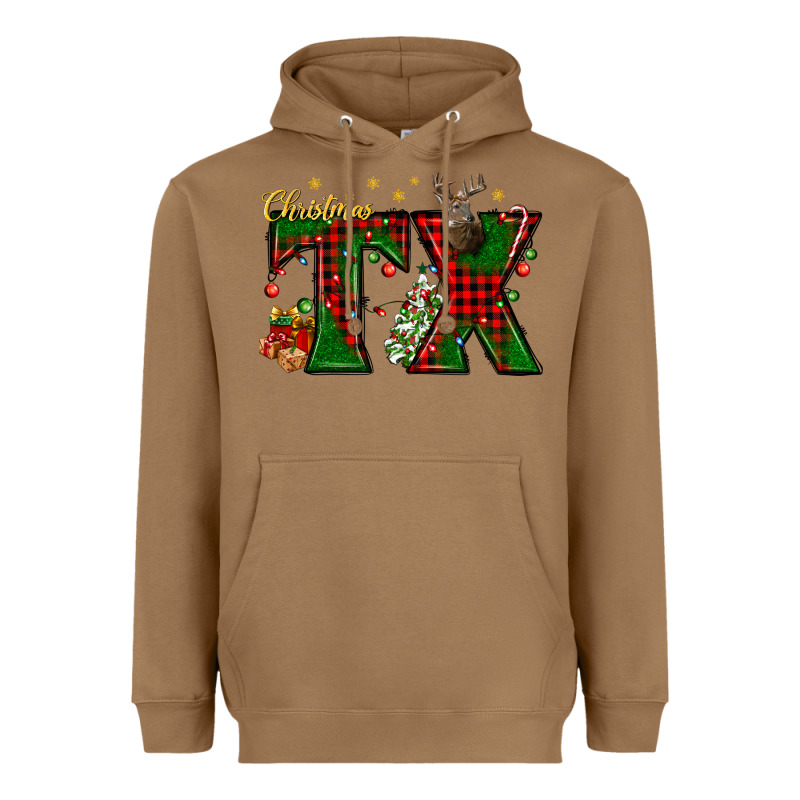 Christmas Texas With Deer Heavyweight Hoodie by BundleAndBundleShop | Teevron