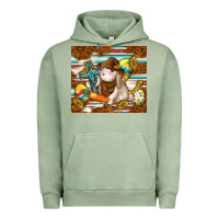 Pigment Oil Green western bunny Urban Hoodie - TumblerDesignByShophia