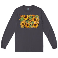 Smoke cactus leopard sunflower glitter background Long Sleeve Tee - AdoDesignShop