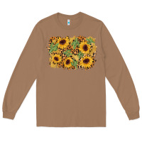 Toasted Coconut cactus leopard sunflower glitter background Long Sleeve Tee - AdoDesignShop