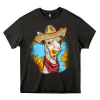 Asphalt Sombrero Llama Heavy Core Tee - RanaPortraitStore