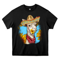 Black Sombrero Llama Heavy Core Tee - RanaPortraitStore