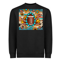 Black football cowhide sunflower Heavyweight Sweatshirt - JahusDesignShop