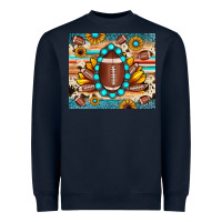 Navy football cowhide sunflower Heavyweight Sweatshirt - JahusDesignShop