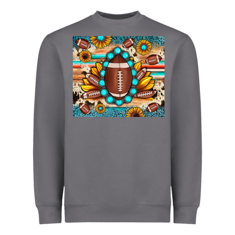 Football Cowhide Sunflower Heavyweight Sweatshirt by JahusDesignShop | Teevron