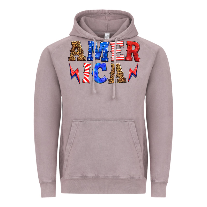 America Thunderbolt Vintage Hoodie by HRA Design Shop | Teevron
