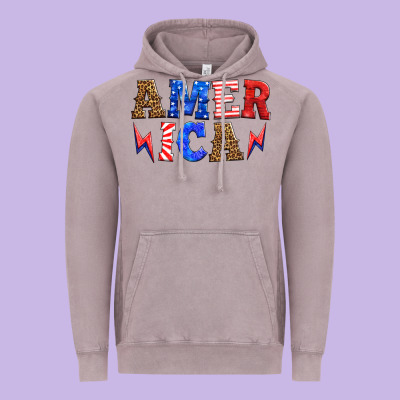 America Thunderbolt Vintage Hoodie Designed By Hra Design Shop