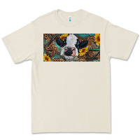 Bone Baby cow with sunflower and leopard Premium Tee - RanaPortraitStore