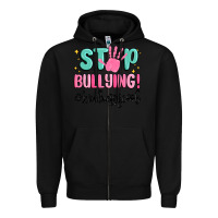 Black stop bullying kindness is cool Zipper Hoodie - MaliasSmallBusiness