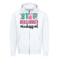 White stop bullying kindness is cool Zipper Hoodie - MaliasSmallBusiness