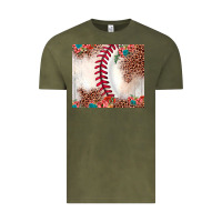 Vintage Olive baseball leopard Vintage Tee - JahusDesignShop