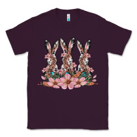 Plum rabbits with blossom flower Classic Tee - Artiststas