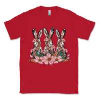 Red rabbits with blossom flower Classic Tee - Artiststas