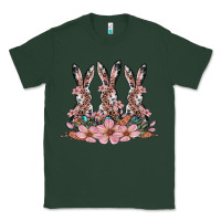 Sports Green rabbits with blossom flower Classic Tee - Artiststas