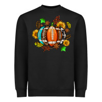 Black fall football sunflower and fall Heavyweight Sweatshirt - AdoDesignShop