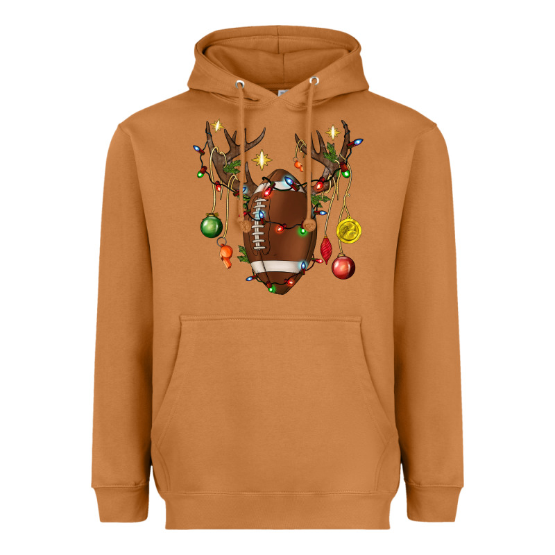 American Football Horn Christmas Heavyweight Hoodie by BundleAndBundleShop | Teevron