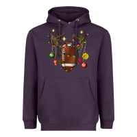 Plum American Football Horn Christmas Heavyweight Hoodie - BundleAndBundleShop