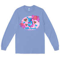 Colony Blue back to school flowers fifth grade 3200x2400 Long Sleeve Tee - AdoDesignShop