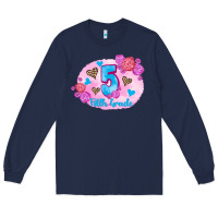Navy back to school flowers fifth grade 3200x2400 Long Sleeve Tee - AdoDesignShop