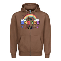 Chestnut be who you are Zipper Hoodie - MaliasSmallBusiness