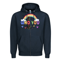 Navy be who you are Zipper Hoodie - MaliasSmallBusiness