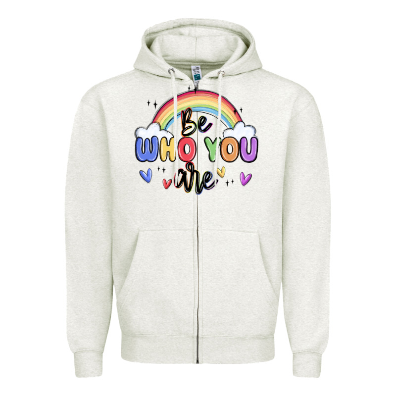 Be Who You Are Zipper Hoodie by MaliasSmallBusiness | Teevron
