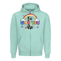 Seafoam be who you are Zipper Hoodie - MaliasSmallBusiness