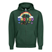 Sports Green be who you are Zipper Hoodie - MaliasSmallBusiness