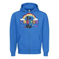 True Royal be who you are Zipper Hoodie - MaliasSmallBusiness