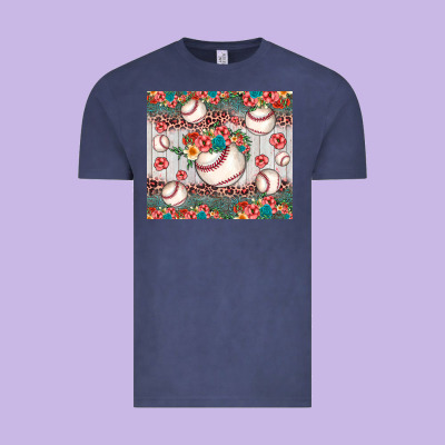 Baseball Leopard Vintage Tee Designed By Jahusdesignshop