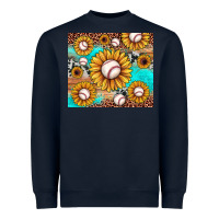 Navy baseball leopard turquoise sunflower Heavyweight Sweatshirt - JahusDesignShop