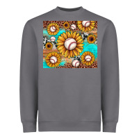 Storm baseball leopard turquoise sunflower Heavyweight Sweatshirt - JahusDesignShop
