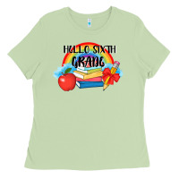 Matcha back to school hello sixth grade 3200x2400 Ladies Tee - AdoDesignShop