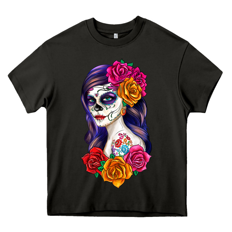 Sugar Skull Girl Heavy Core Tee by RanaPortraitStore | Teevron