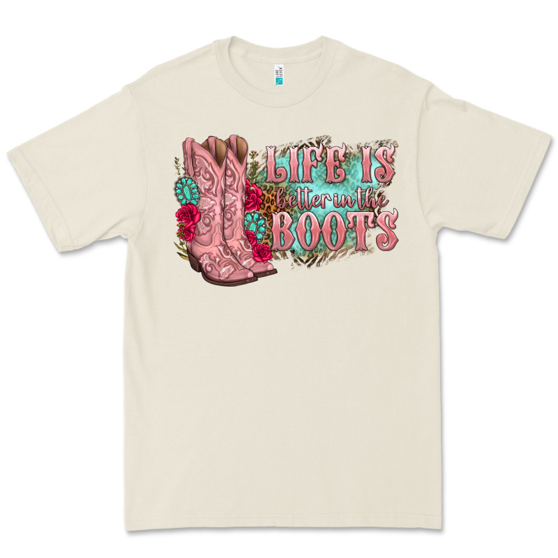 Life Is Better In The Boots Premium Tee by texasbilliewilder | Teevron