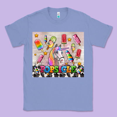 Popsicle's And Unicorn Classic Tee Designed By Adodesignshop