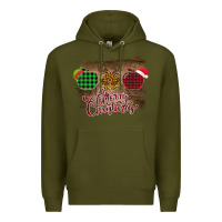 Army Green Merry Christmas Apples Premium Hoodie - Bettercallsaul