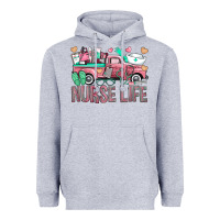 Heather Grey Nurse Life Truck Heavyweight Hoodie - BundleAndBundleShop