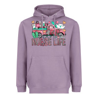 Lavender Nurse Life Truck Heavyweight Hoodie - BundleAndBundleShop