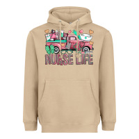 Mushroom Nurse Life Truck Heavyweight Hoodie - BundleAndBundleShop