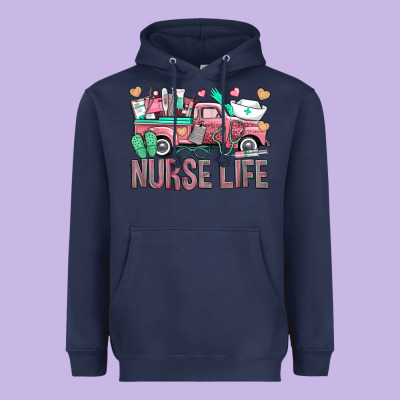 Nurse Life Truck Heavyweight Hoodie Designed By Bundleandbundleshop