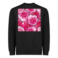 Black valentines day all dress up roses seamless pattern Heavyweight Sweatshirt - BundleAndBundleShop