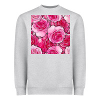 Heather Grey valentines day all dress up roses seamless pattern Heavyweight Sweatshirt - BundleAndBundleShop