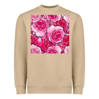 Mushroom valentines day all dress up roses seamless pattern Heavyweight Sweatshirt - BundleAndBundleShop