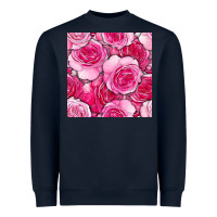 Navy valentines day all dress up roses seamless pattern Heavyweight Sweatshirt - BundleAndBundleShop