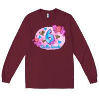 Burgundy back to school flowers sixth grade 3200x2400 Long Sleeve Tee - AdoDesignShop