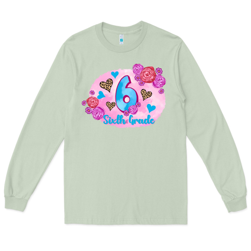 Back To School Flowers Sixth Grade 3200x2400 Long Sleeve Tee by AdoDesignShop | Teevron